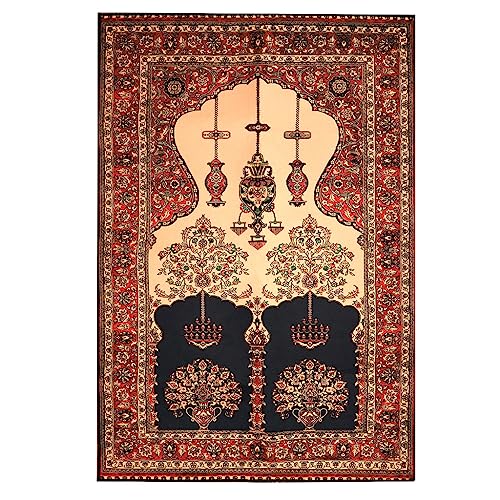 HASTHIP Prayer Mat for Muslims Anti Skid Prayer Rug Tassel Floor Carpet, Soft Thick Velvet Multipurpose Meditation Mat Islamic Ramadan Gift - 120 * 80cm HASTHIP Prayer Mat for Muslims Anti Skid Prayer Rug Tassel Floor Carpet, Soft Thick Velvet Multipurpose Meditation Mat Islamic Ramadan Gift - 120 * 80cm
